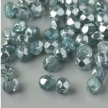Zdjęcie - Fire Polish Coated 1/2 Silver/Teal (K2504CR) 4mm